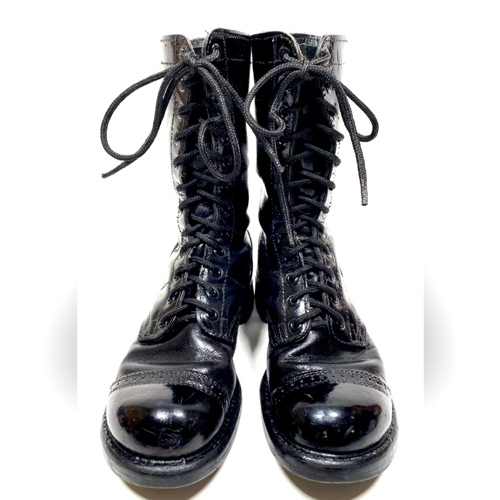 Vintage Corcoran Jump boots pre 1960s USA Military Dress spit shine boots sz 6